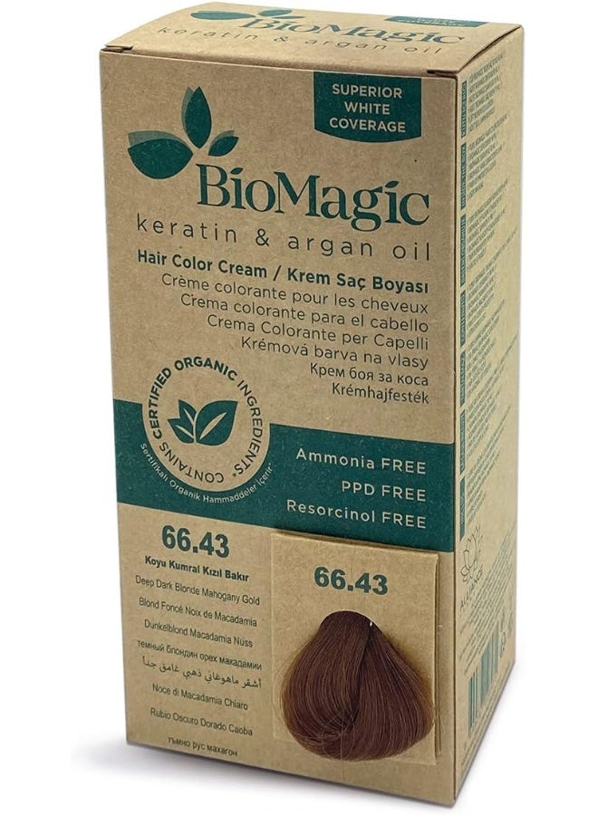 BIOMAGIC صبغة شعر بيوماجيك الدائمة - بلوند داكن عميق مع ذهبية كستنائي - Image 1