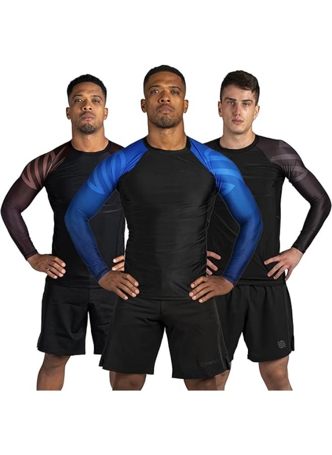 Sanabul  - Essential Long Sleeve Compression Shirts For Men | Mma Bjj Athletic Compression Shirt | Men Cross Training Rashguard (2X-Large, Blue) - Image 1