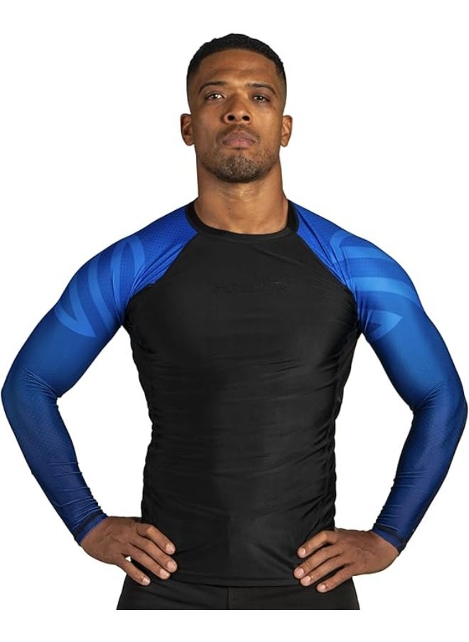 Sanabul  - Essential Long Sleeve Compression Shirts For Men | Mma Bjj Athletic Compression Shirt | Men Cross Training Rashguard (2X-Large, Blue) - Image 1