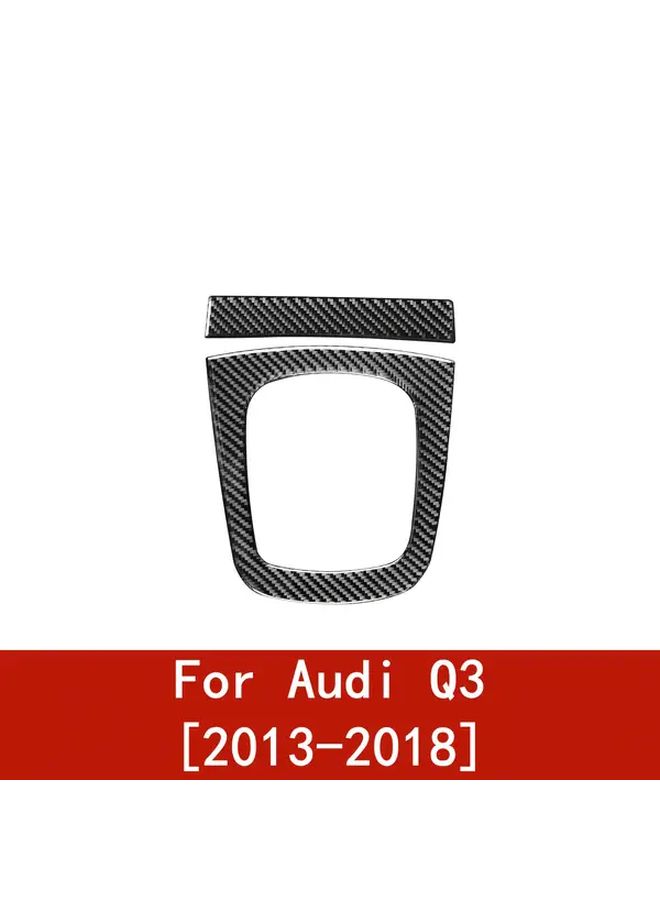 Black Carbon Fiber Gear Shift Trim For Audi Q3 2013-2018 Interior Upgrade - Image 1