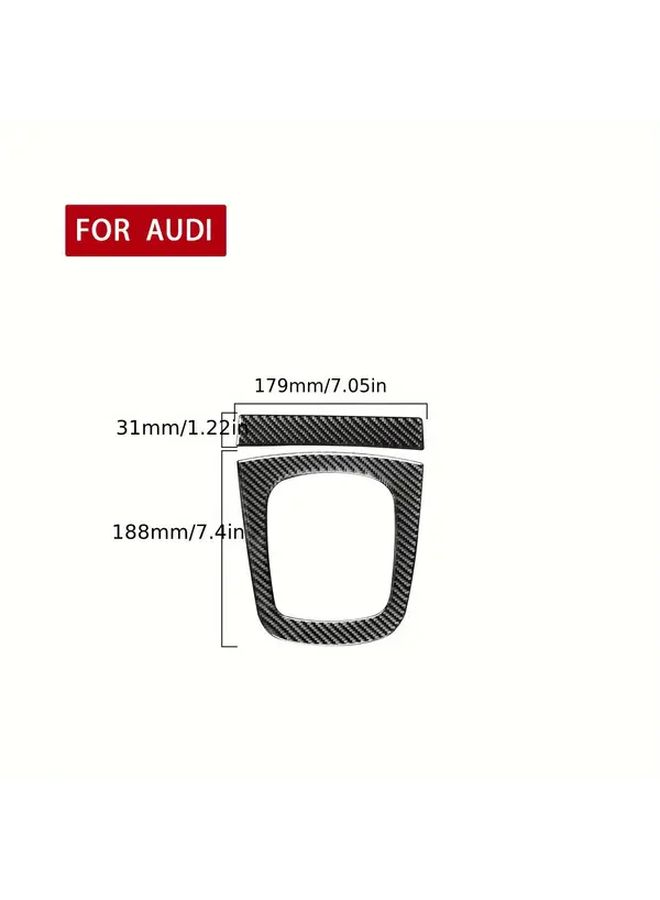 Black Carbon Fiber Gear Shift Trim For Audi Q3 2013-2018 Interior Upgrade - Image 2
