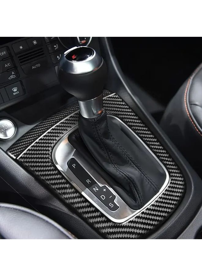Black Carbon Fiber Gear Shift Trim For Audi Q3 2013-2018 Interior Upgrade - Image 3
