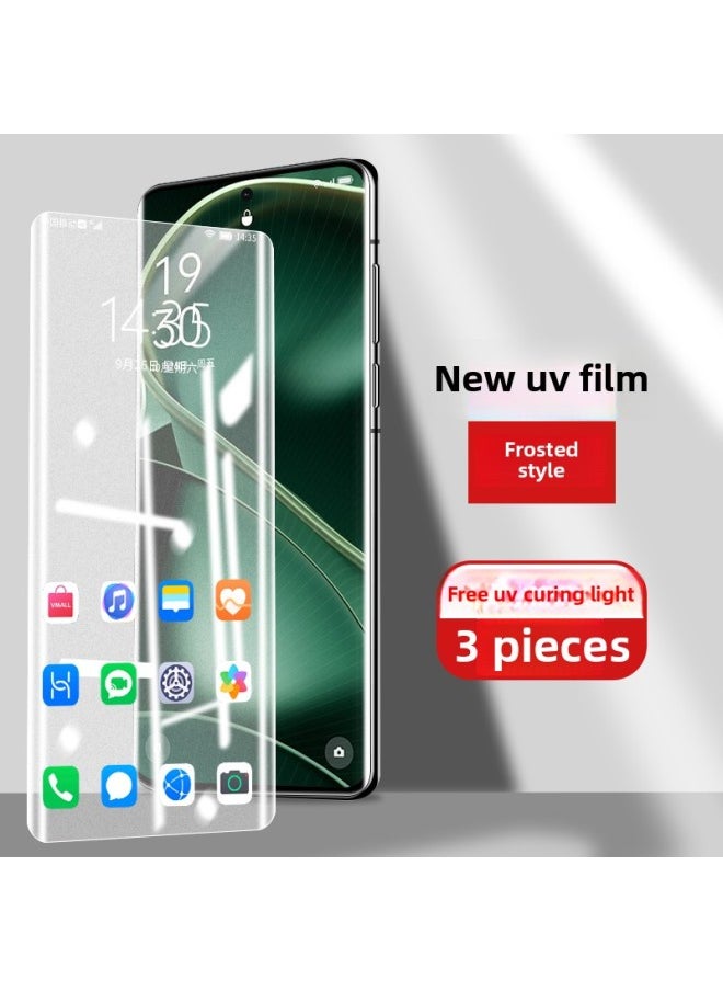 Generic - For One Plus Ace2pro Tempered Film UV Phone Film 1ace2pro Full Screen Coverage Oneplus Proof-Color:Optical Uv Tempered Film [frosted Model-for Games] 3 Pieces-Size:Oneplus Ace 2 - Image 1