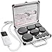 AICNLY 10 Pcs Basalt Hot Stones Massage Set with Temperature AdjustmentHot Stones Massage with Warmer Kit Professional Massage Tool for SpaLymphatic Drainage Relieve Tension and Muscle Pain - Image 1