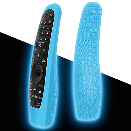 Winceed Remote Silicone Case Compatible with LG AN-MR19BA Smart TV Magic Remote Control, Shockproof Protective Cover for LG Smart TV Remote AN-MR18BA/AN-MR650/AN-MR600 (Glow Blue) - Image 1