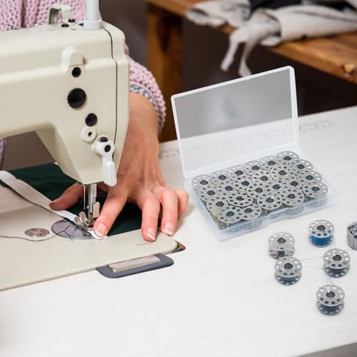 AULLUA Metal Bobbins for Sewing Machine, Universal Sewing Bobbins, Compatible with Singer, Brother, Janome, Bernina, etc. Class 15 Size, Ideal for DIY Sewing, Thread Winding, Quilting, Embroidery（28PCS） - Image 5