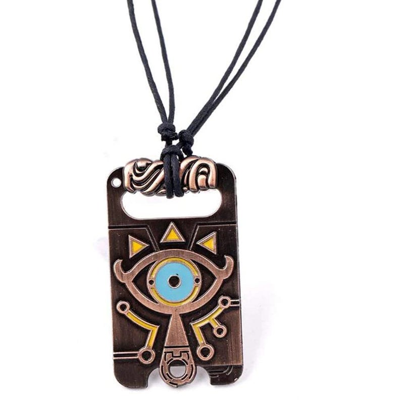 MEETCUTE Vintage Unisex Necklace,The Legend of Zelda Breath of The Wild Sheikah Eye Dog Tag Necklace Cosplay - Image 3