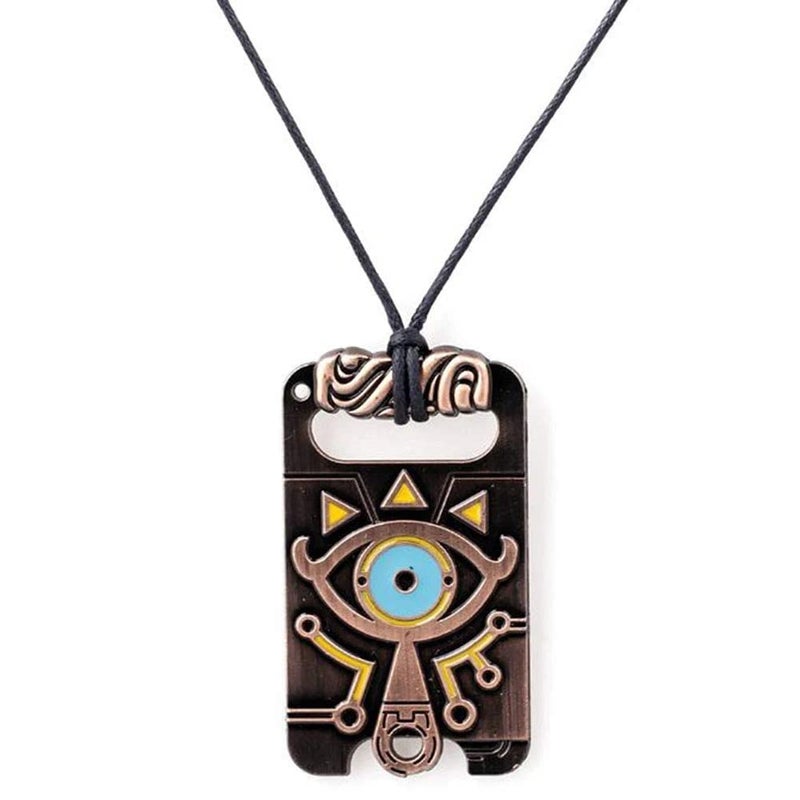 MEETCUTE Vintage Unisex Necklace,The Legend of Zelda Breath of The Wild Sheikah Eye Dog Tag Necklace Cosplay - Image 2