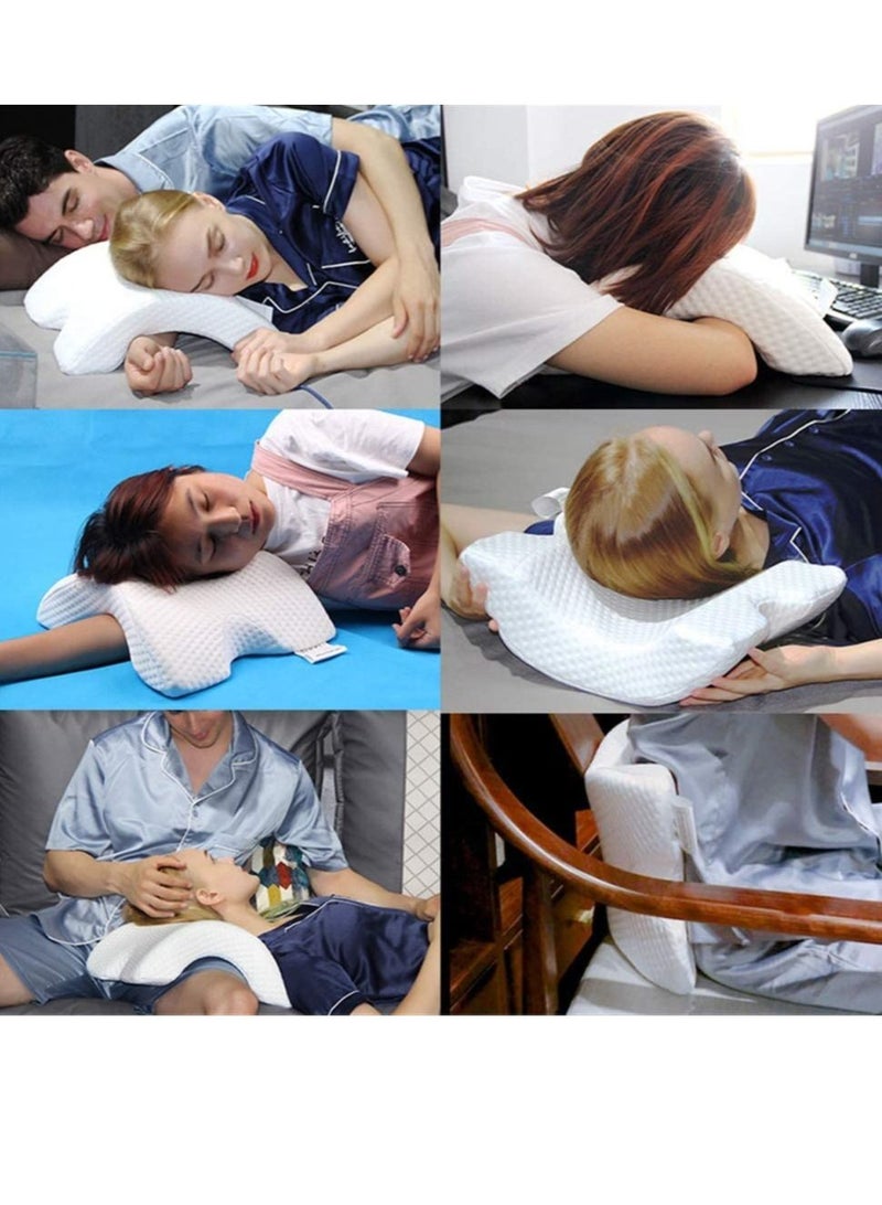 ELTRAZONE وسادة فوم الذاكرة مع فتحة للذراع، وسادة نوم متعددة الوظائف لصحة الرقبة وزوجين 2019 براءة اختراع - Image 4