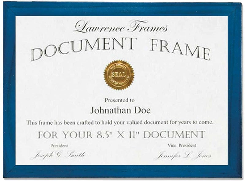 Lawrence Frames 8.5 x 11-Inch Wooden Blue Document Frame (755781) - Image 1