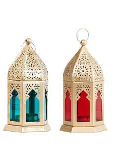 Designer International Designer International Antique Collection Decorative Moksha Hanging LanternLamp with tLight Candle Set of 6 Gold  - Image 2