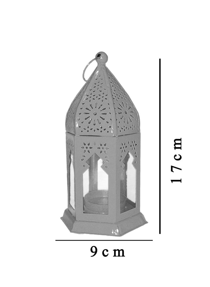 Designer International - Designer International Antique Collection Decorative Moksha Hanging LanternLamp with tLight Candle Set of 6 Gold - Image 1