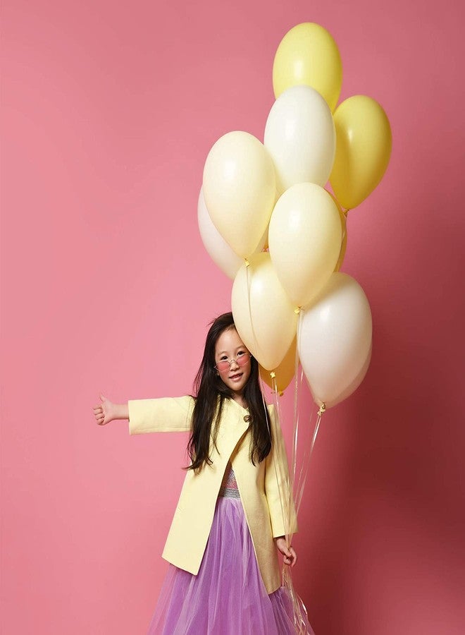Flyloons Yellow Pastel Balloons Pack of 100 for birthday decoration items also suitable Baby Shower, Anniversary, Wedding, Celebration, Party - Image 2