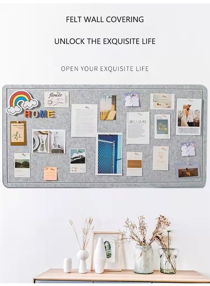 OASIS DESERT Foldable Felt Bulletin Board, Felt Board Decoration Panel, Softwood Board As A Substitute For Walls, Foldable Photo Board, Self-Display Board, Emotion Board With 20 Rose Pins As Decorative Picture Frame Display Board, Suitable For School, Home, Kitchen And Office Walls - Image 2