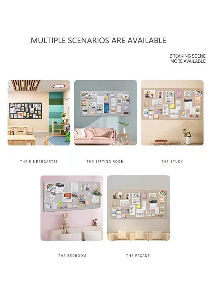 OASIS DESERT Foldable Felt Bulletin Board, Felt Board Decoration Panel, Softwood Board As A Substitute For Walls, Foldable Photo Board, Self-Display Board, Emotion Board With 20 Rose Pins As Decorative Picture Frame Display Board, Suitable For School, Home, Kitchen And Office Walls - Image 5