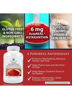 Nature's Lab Astareal Astaxanthin 6Mg Of Potent Antioxidants 60 Capsules (2 Month Supply)  - Image 4