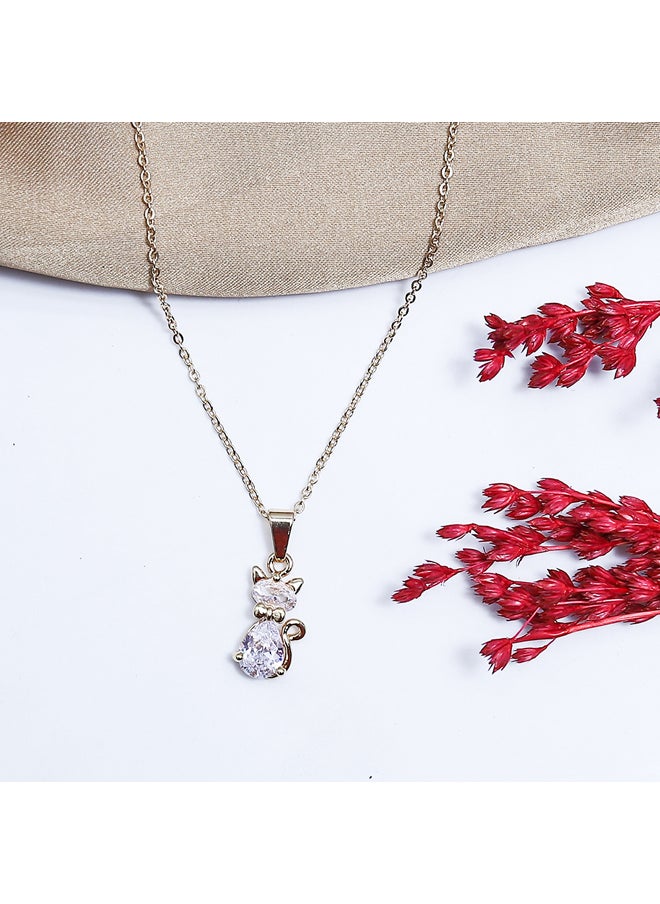 FLUFFY Cat Soft Necklaces Of Fluffy Women's Accessories-Gold  - Image 1