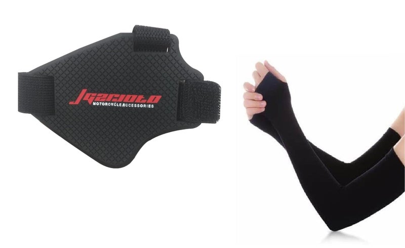 RA ACCESSORIES Gear Shift Rubber Cover and Arm Sleeve Combo Pack for Bikers Men - Image 1