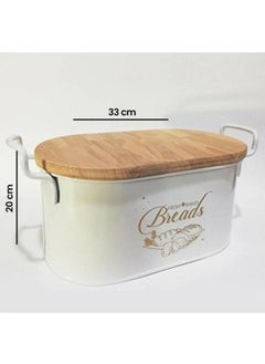 Metal Bread Box with Wooden Cutting Board - White - pzsku/ZD894DB80A37018424966Z/45/_/1730874631/eaddf27f-59a0-4127-9814-39e0be51ca89