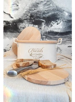 Metal Bread Box with Wooden Cutting Board - White - pzsku/ZD894DB80A37018424966Z/45/_/1730874632/b5d9518f-c0e8-4e24-a1c9-83dafd3c55ad