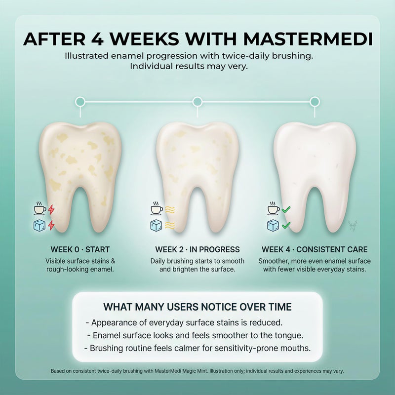 MasterMedi Nano Hydroxyapatite Toothpaste with Xylitol â€“ Fluoride & SLS Free, Remineralizing Formula for Whitening, Sensitive Teeth, Enamel Repair & Strength, Magic Mint, 4 oz (Pack of 1) - Image 2