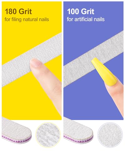MORGLES Nail File and Buffer Blocks with Nail Care Kit, 13 Pcs Manicure Kit for Women with Milk and Honey Cuticle Oil and Cuticle Trimmer Set - Image 4