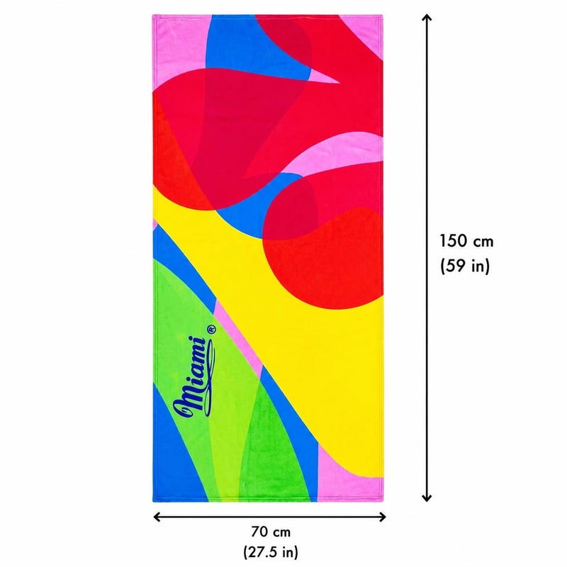 Miami Thick Microfiber Beach Sand Pool Towel 70 x 150 cm (Green) - Image 4