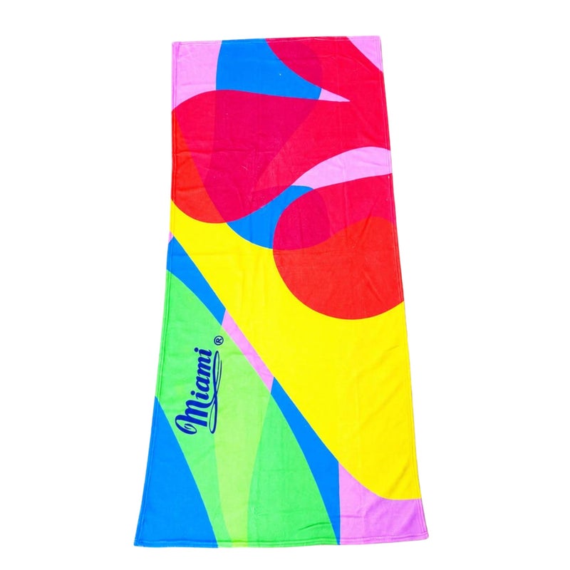 Miami Thick Microfiber Beach Sand Pool Towel 70 x 150 cm (Green) - Image 1
