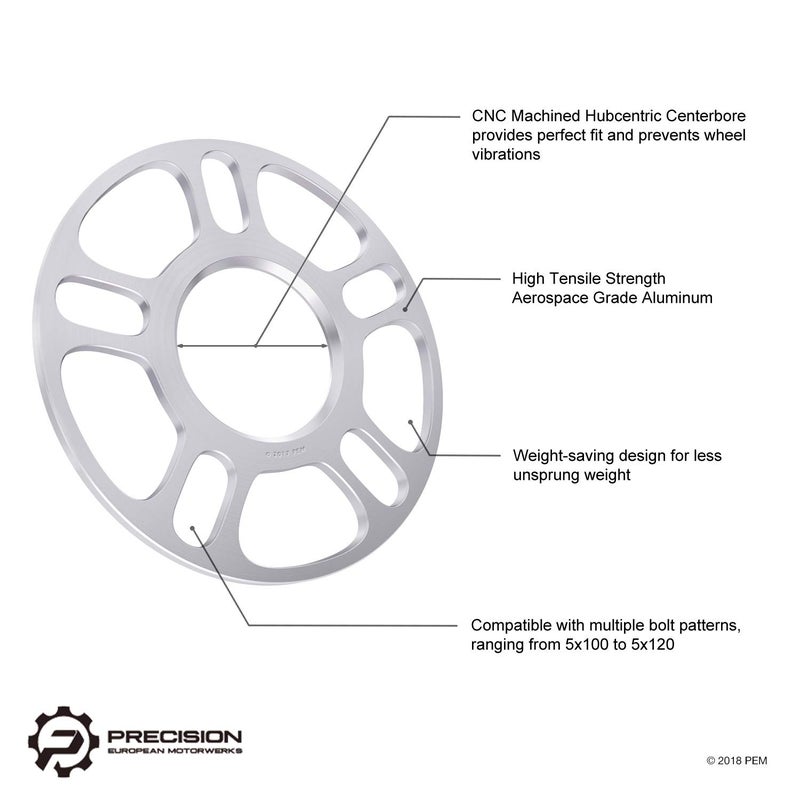 StanceMagic 2pcs 5mm 5x120 Hubcentric Wheel Spacers (72.6mm Bore) Compatible with BMW 318i 320i 325i 328i 335i M3 428i 435i M4 525i 528i 530i 535i M5 Z3 Z4 640i 645ci E36 E46 E90 E92 - Image 2