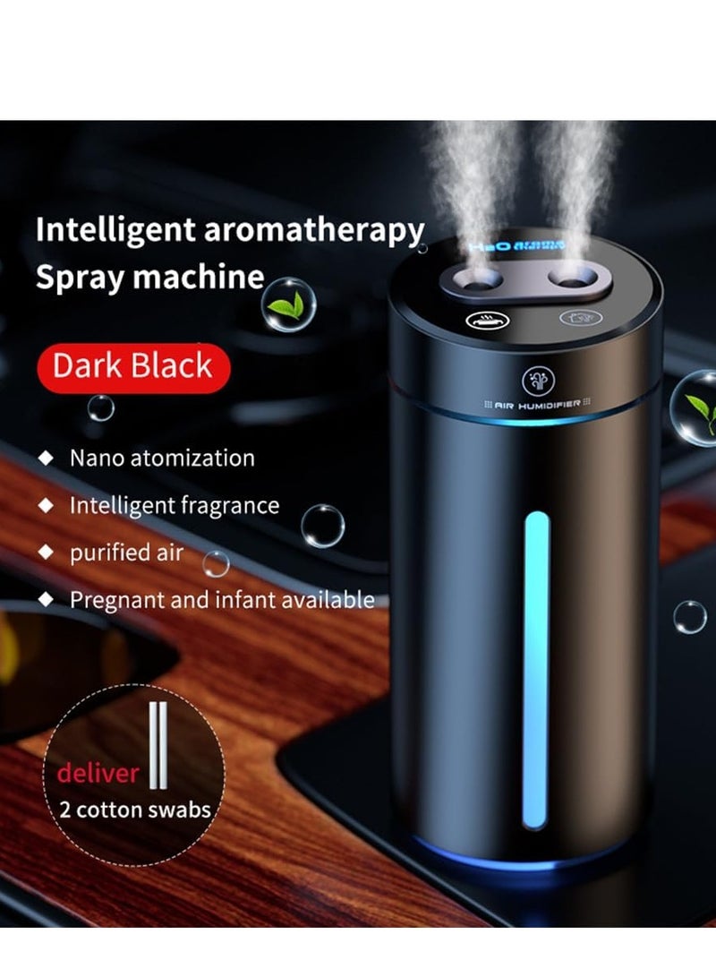DMG TECH DMG Car Aromatherapy Diffusers for Essential Oils 380ml Mini Humidifier USB Mini Aroma Air Humidifier Mini LED 7 Color Changing Dual Mist Ports AI Smart Start for Car Room Home Office Bedroom - Image 4