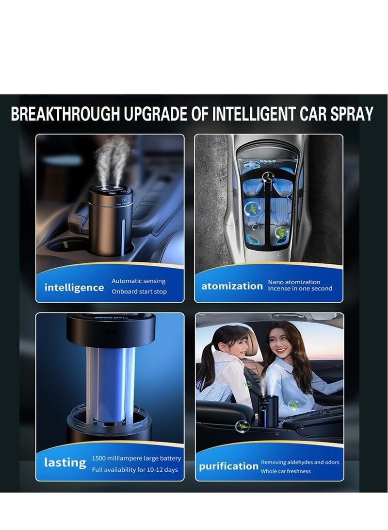 DMG TECH DMG Car Aromatherapy Diffusers for Essential Oils 380ml Mini Humidifier USB Mini Aroma Air Humidifier Mini LED 7 Color Changing Dual Mist Ports AI Smart Start for Car Room Home Office Bedroom - Image 3