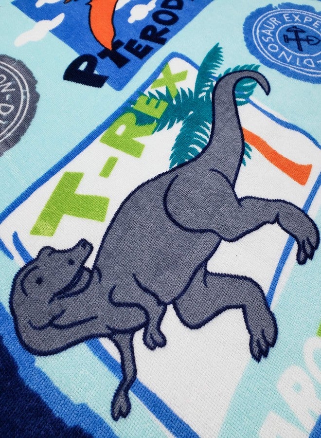 Softerry - Dinosaurs Beach Towel 28 x 51 inches 100% Cotton - T-Rex Soft and Colorful Towel for Kids (Digging for Dinos, 1 Towel 28" x 51") - Image 4