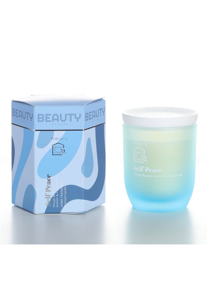 DANUBE HOME شمعة أمارة هومبل للسلام الذاتي – شمعة معطرة تدوم طويلاً برائحة زهرية فاكهية دافئة، تصميم جرة زجاجية أنيقة، مثالية لأجواء المنزل والاسترخاء D7.5 X H8.5 سم - Image 1