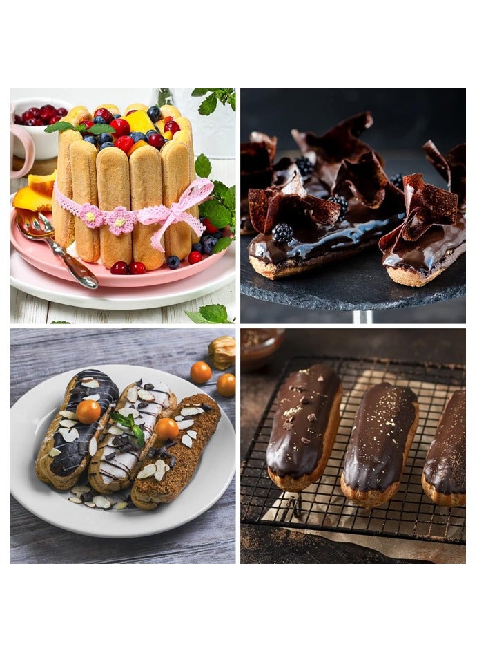 2 PCS Finger Biscuit Silicone Mould, 8 Cavities Cereal Bars Baking Mould, Non-stick Chocolate Bar Mold, for Cnady, Eclair, Bread, Muffin - Image 5