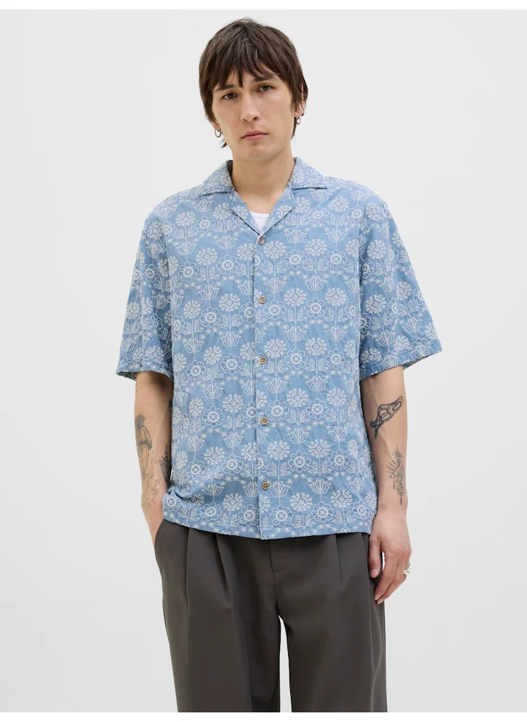 جاك اند جونز Jprblutate Embroidered Regular Fit  Shirt