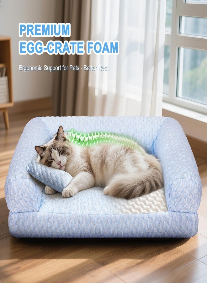 Foamio Round Cat Beds for Indoor Cats, Cat Sofa, Sofa for Small Dogs - Image 3