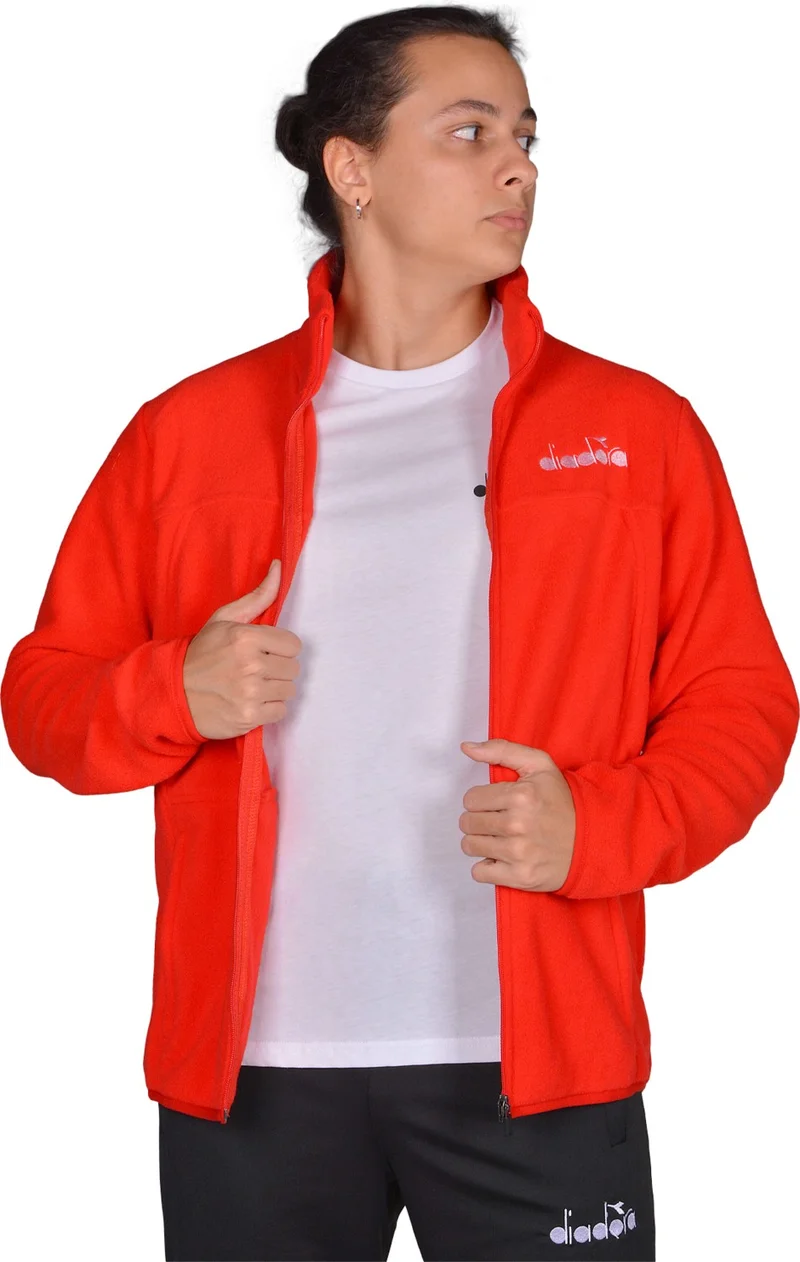 ديادورا Imola - Men's Red Cotton Full Zip Sports Sweatshirt - DDTAM1050049