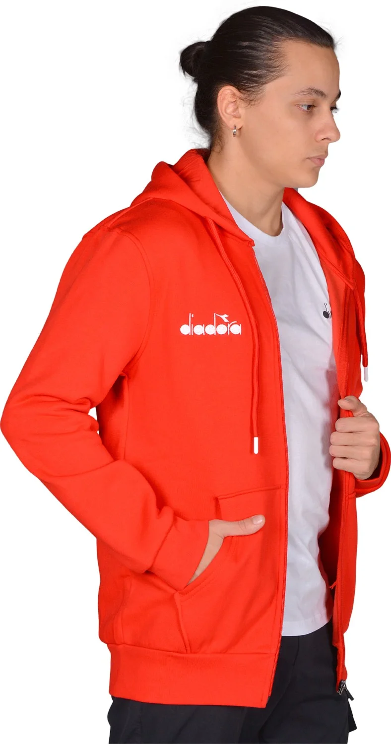 ديادورا Imola - Men's Red Cotton Full Zip Sports Sweatshirt - DDTAM1050049
