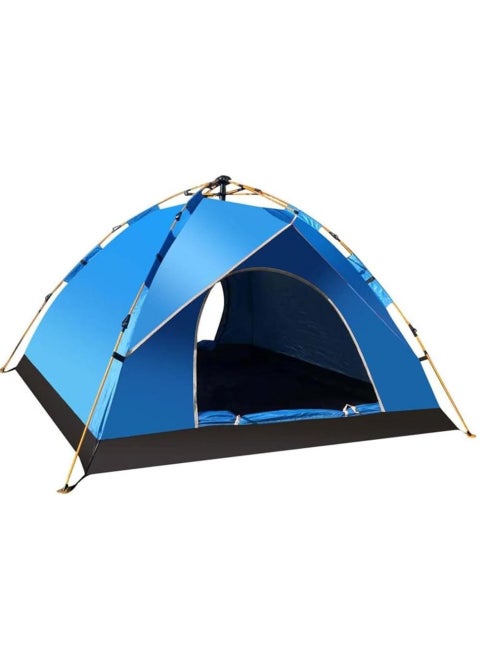Pop Up Tent Double Doors Frame Garden Picnic Hiking Tent Light and Practical Popup Tent Waterproof for Camping for 3-4 People 200 * 200 * 135cm