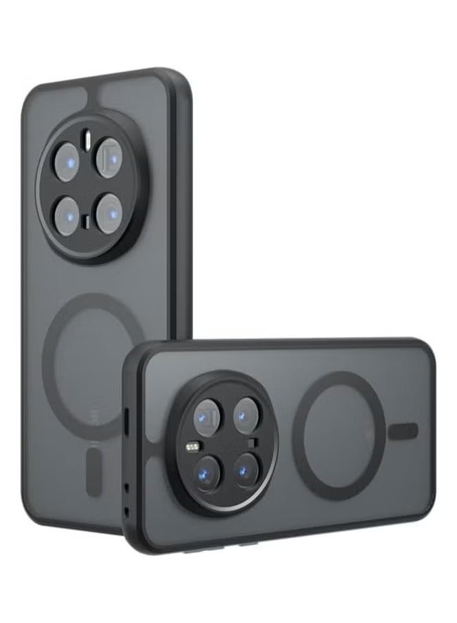 جراب مغناطيسي متوافق مع جراب Honor Magic 7 Pro، غطاء خلفي غير لامع غير لامع مع وسادة هوائية وغطاء واقٍ من الصدمات مصنوع من البولي كربونات والبولي يوريثين الحراري يدعم الشحن اللاسلكي - Image 1