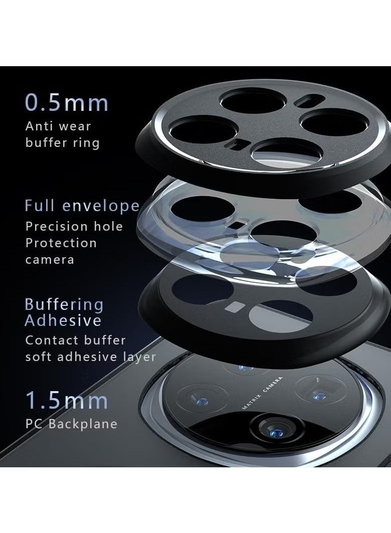 جراب مغناطيسي متوافق مع جراب Honor Magic 7 Pro، غطاء خلفي غير لامع غير لامع مع وسادة هوائية وغطاء واقٍ من الصدمات مصنوع من البولي كربونات والبولي يوريثين الحراري يدعم الشحن اللاسلكي - Image 2