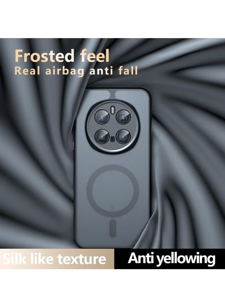 جراب مغناطيسي متوافق مع جراب Honor Magic 7 Pro، غطاء خلفي غير لامع غير لامع مع وسادة هوائية وغطاء واقٍ من الصدمات مصنوع من البولي كربونات والبولي يوريثين الحراري يدعم الشحن اللاسلكي - Image 3