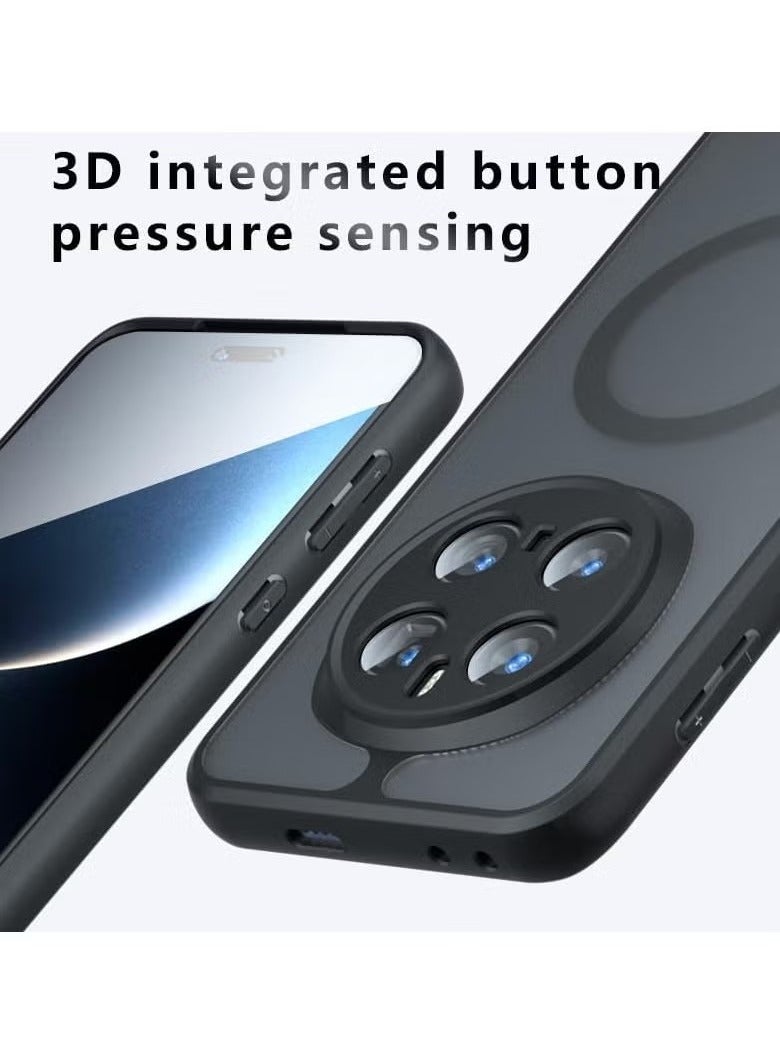 جراب مغناطيسي متوافق مع جراب Honor Magic 7 Pro، غطاء خلفي غير لامع غير لامع مع وسادة هوائية وغطاء واقٍ من الصدمات مصنوع من البولي كربونات والبولي يوريثين الحراري يدعم الشحن اللاسلكي - Image 4