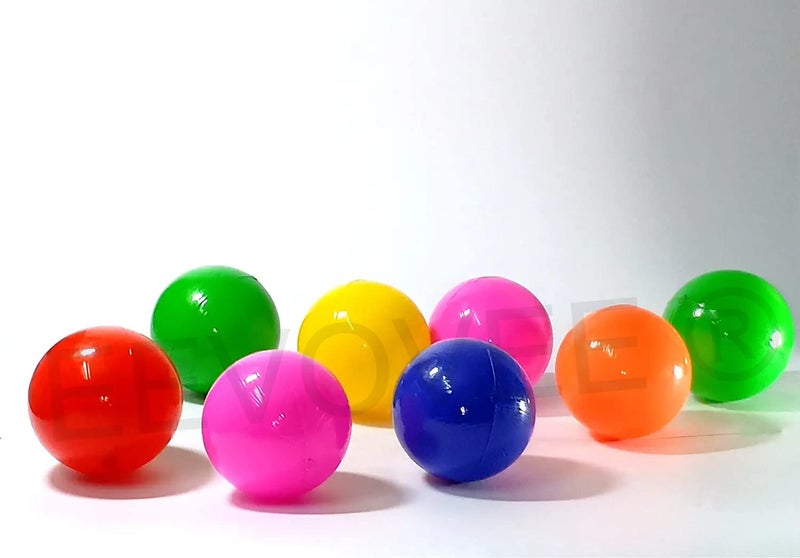 EEVOVEE 24 pcs Big Size Soft 7cm Safe Multi Colour Fun Packed Plastic Pool Balls for Kids. Plastic Ball for Kids with Soft Edged Ball. (24 Pcs Pack) - Image 5