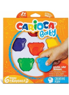 carioca Teddy Baby Crayons 6-pack  - Image 1