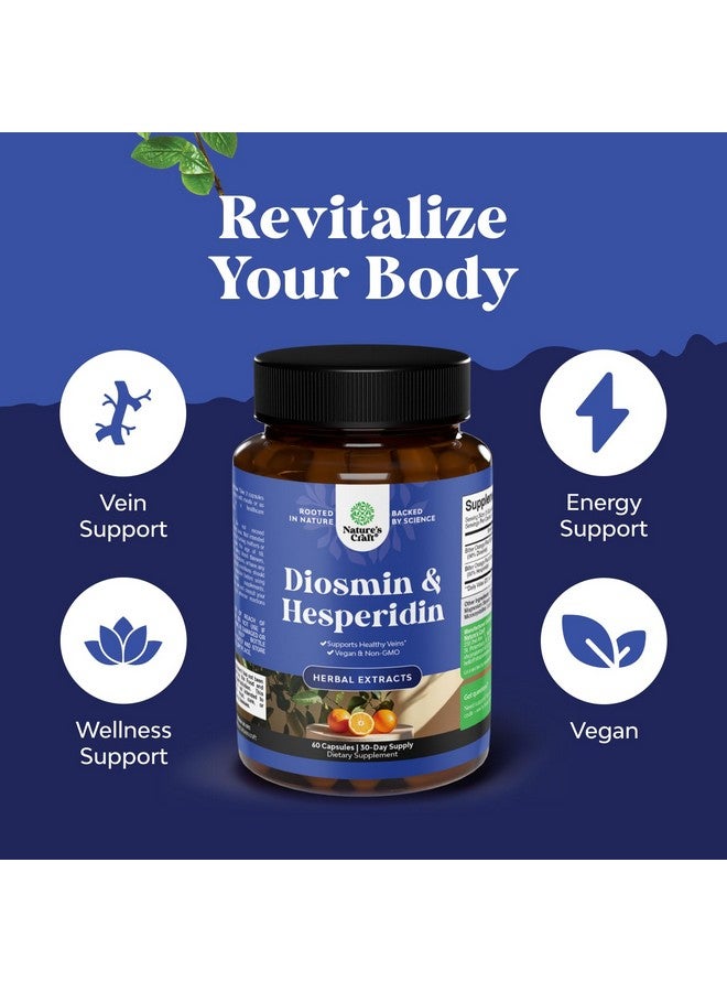 نايتشرز كرافت مجمع ديوسمين هيسبيريدين ١٠٠٠ مجم للبالغين - مكمل غذائي بنكهة البرتقال المر لعلاج دوالي الأوردة، وصحة دم الساقين والقدمين - مكملات ديوسمين وهيسبيريدين من الحمضيات - ٦٠ قرصًا - Image 5