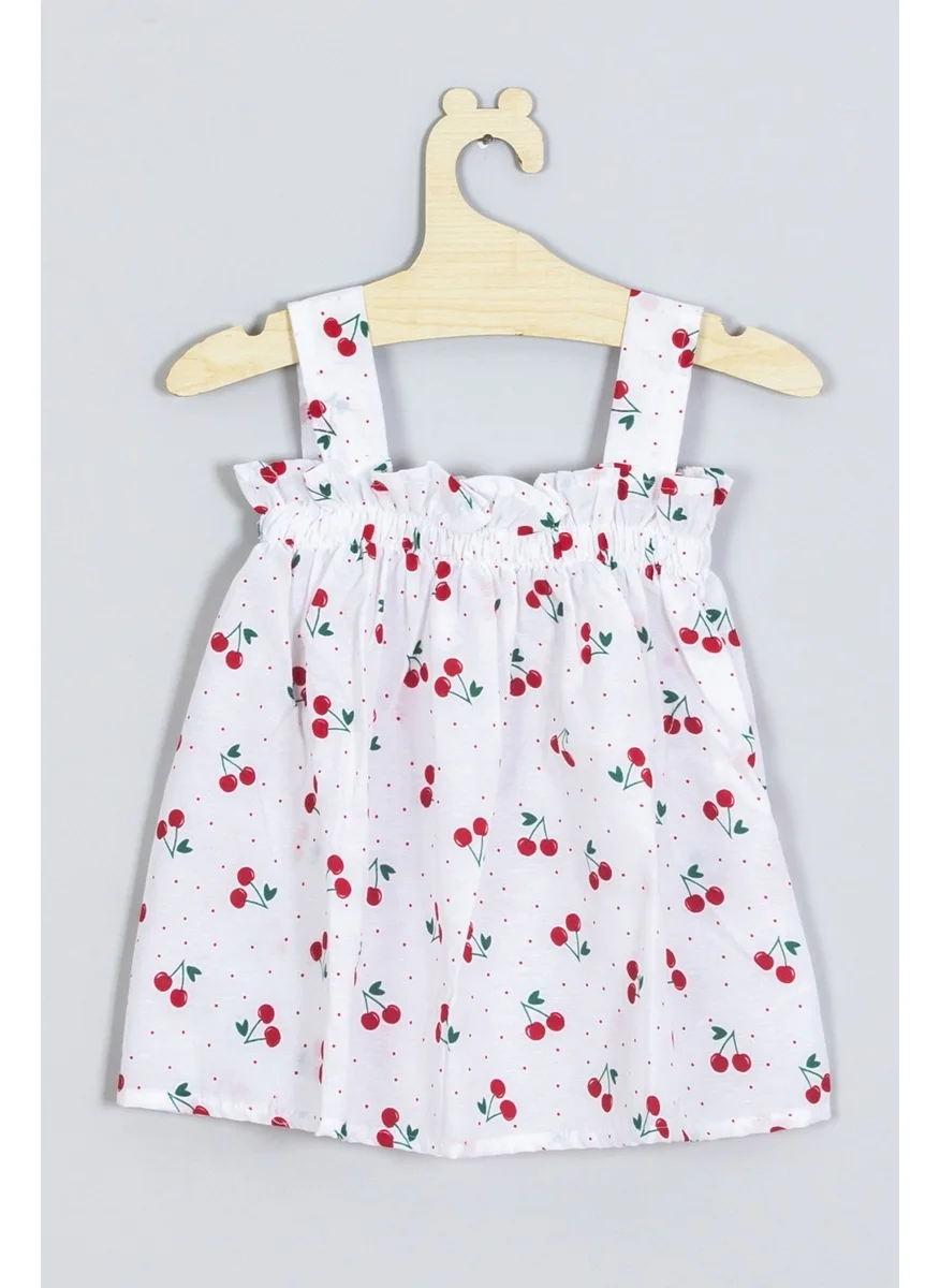 Ada Bebek Çocuk Ada Baby Kids Strappy Cherry Dress 006