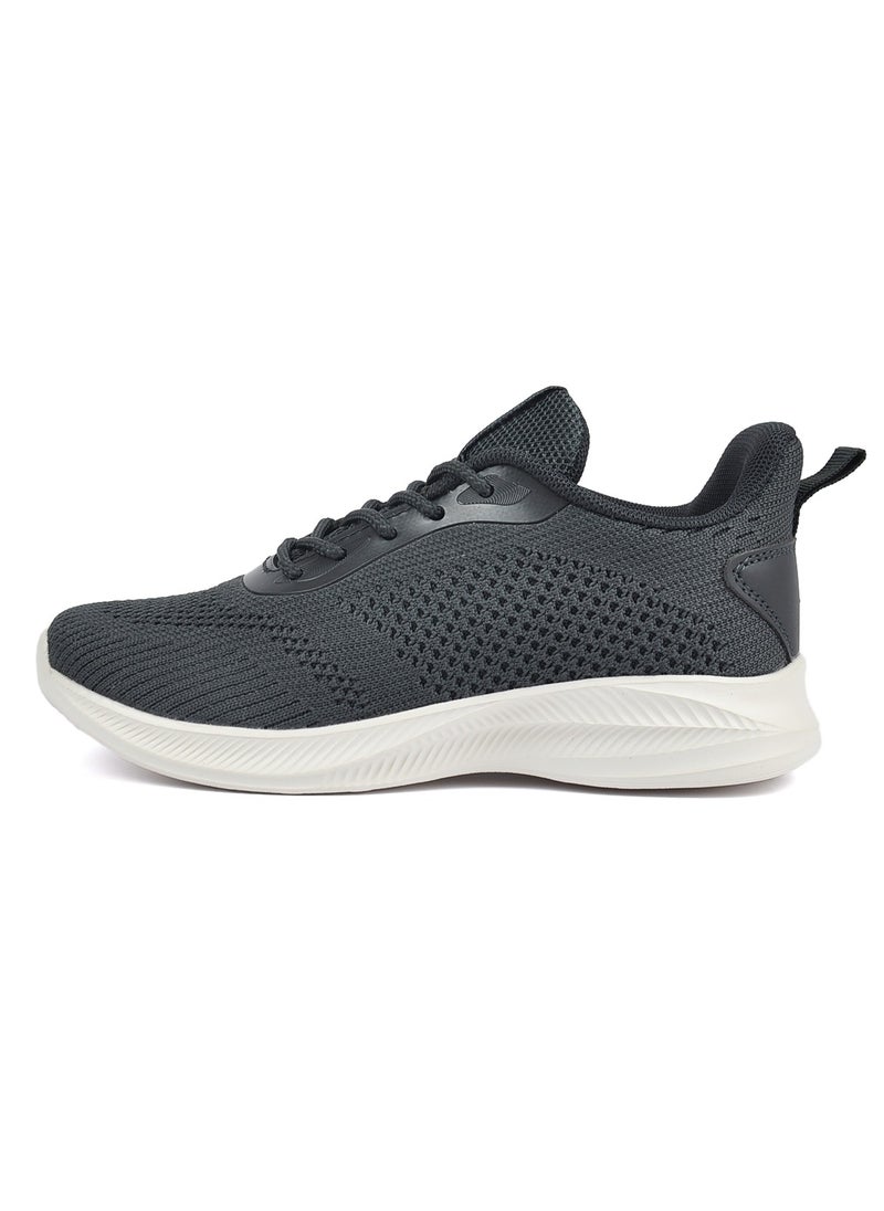 Sky View - SKYVIEW Children's Sports Shoes Boys And Girls Knitted Mesh Sports Shoes Kid Breathable Lightweight Running Shoes Children's Fashionable Sports And Leisure Shoes Dark Grey - Image 1