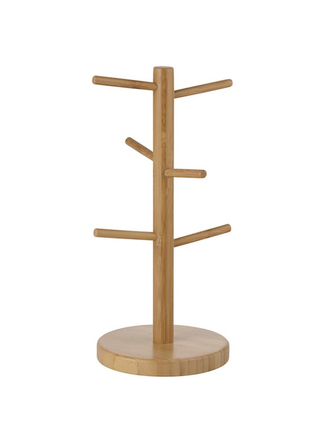 اليشمك حامل مج من الخيزران بني