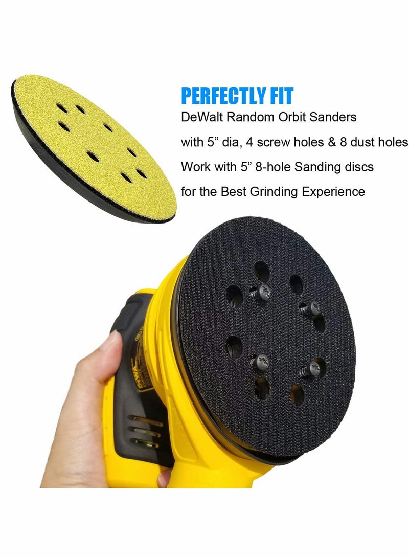 SOLARAE Random Orbital Sander Fits for 5" Hook-&-Loop Replacement Sander Pad for DeWalt DWE6423/6423K, DWE6421/6421K, DCW210B Random Orbital Sander - Direct Replacemnrt for Pad Part Number DWE64233 & N329079 - Image 4